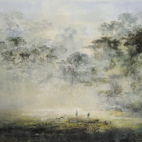 Au dessus du volcan 120x140cm