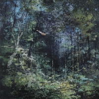 El rio celeste 100x100cm